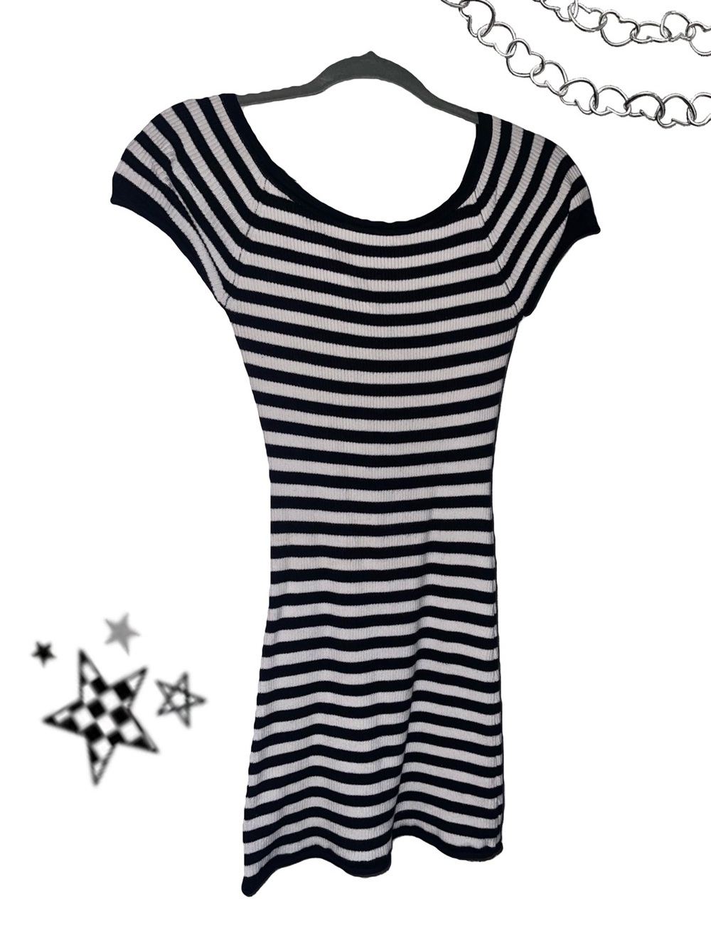 Say What? Black and White Striped Knit Top